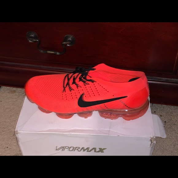 neon red nike shoes